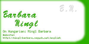 barbara mingl business card